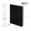 Ежедневник датированный 2026 Стандарт Soft Carbon с